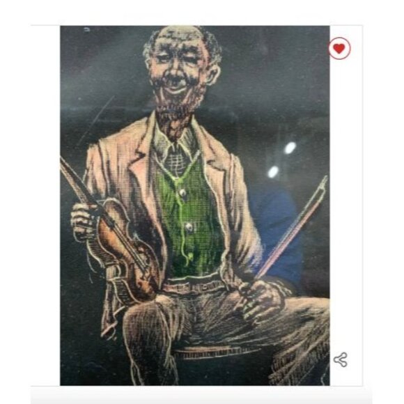 Lino Cut Coloured & Numbered Print Titled Louis Sun 1979 In Frame